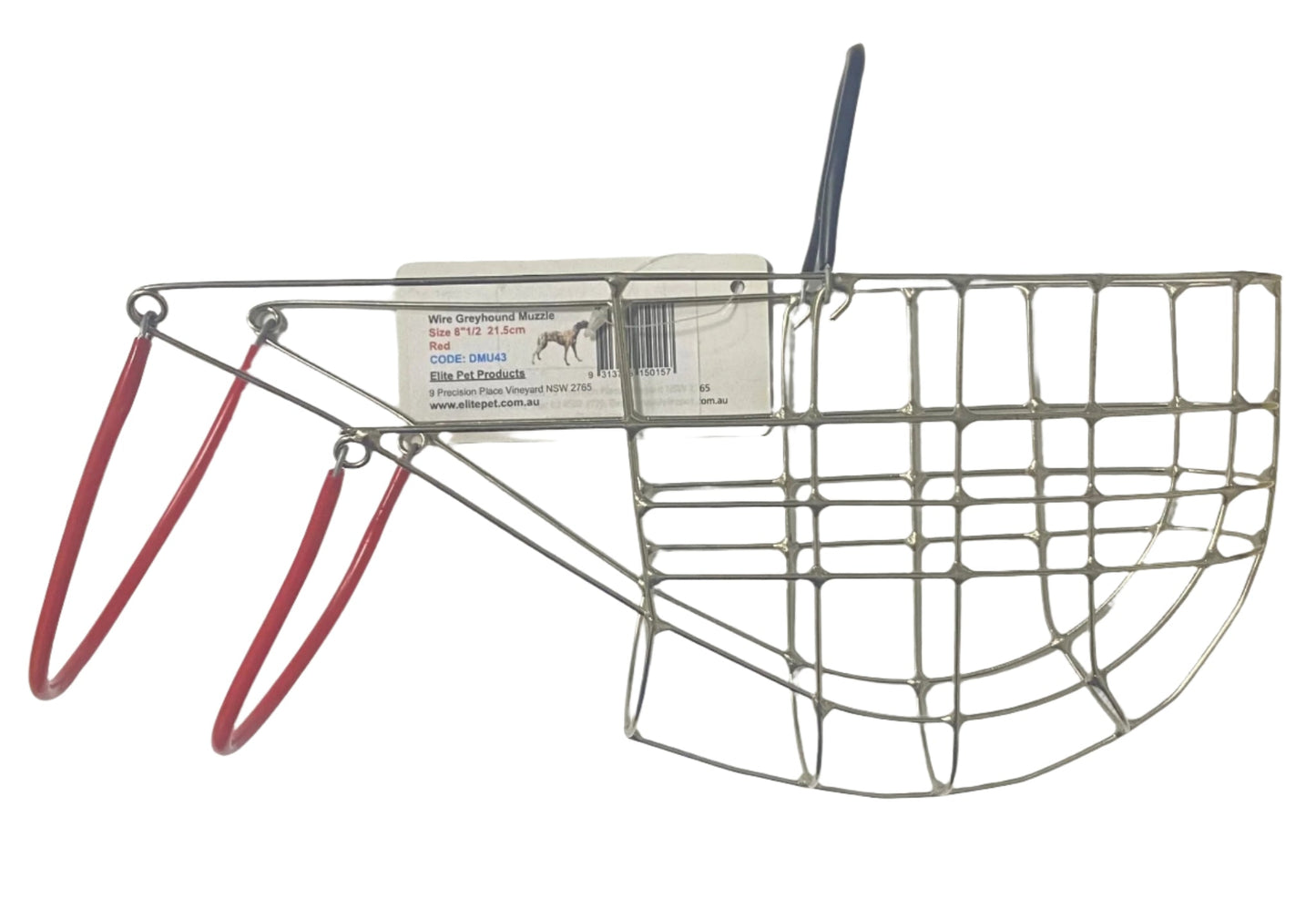 Greyhound Muzzle 8 1/2'' Red - Woonona Petfood & Produce