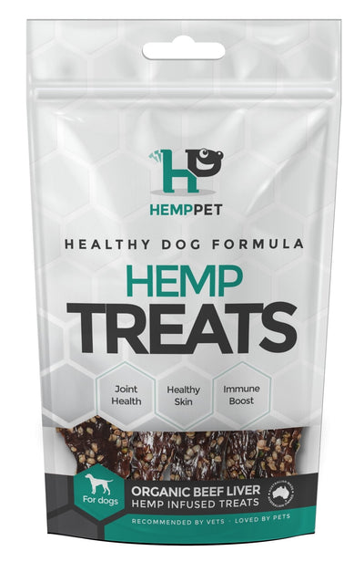 Hemp Pet Organic Hemp Beef Liver Treats for Dogs 80g zzz