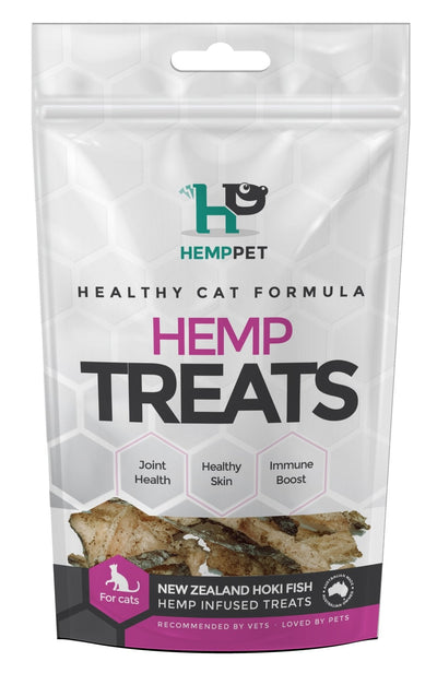 Hemp Pet Organic Hemp Treats with New Zealand Hoki Fish for Cats 70g zzz