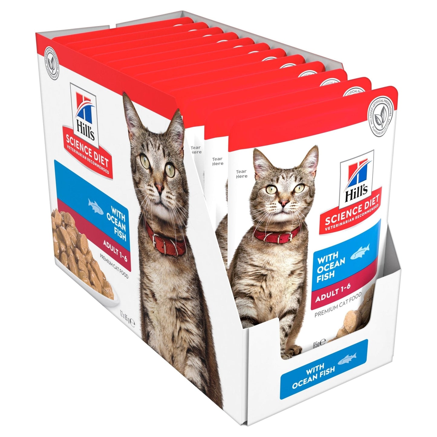 Hill's Science Diet Adult Optimal Care Ocean Fish Cat Food pouches 12x85g - Woonona Petfoods