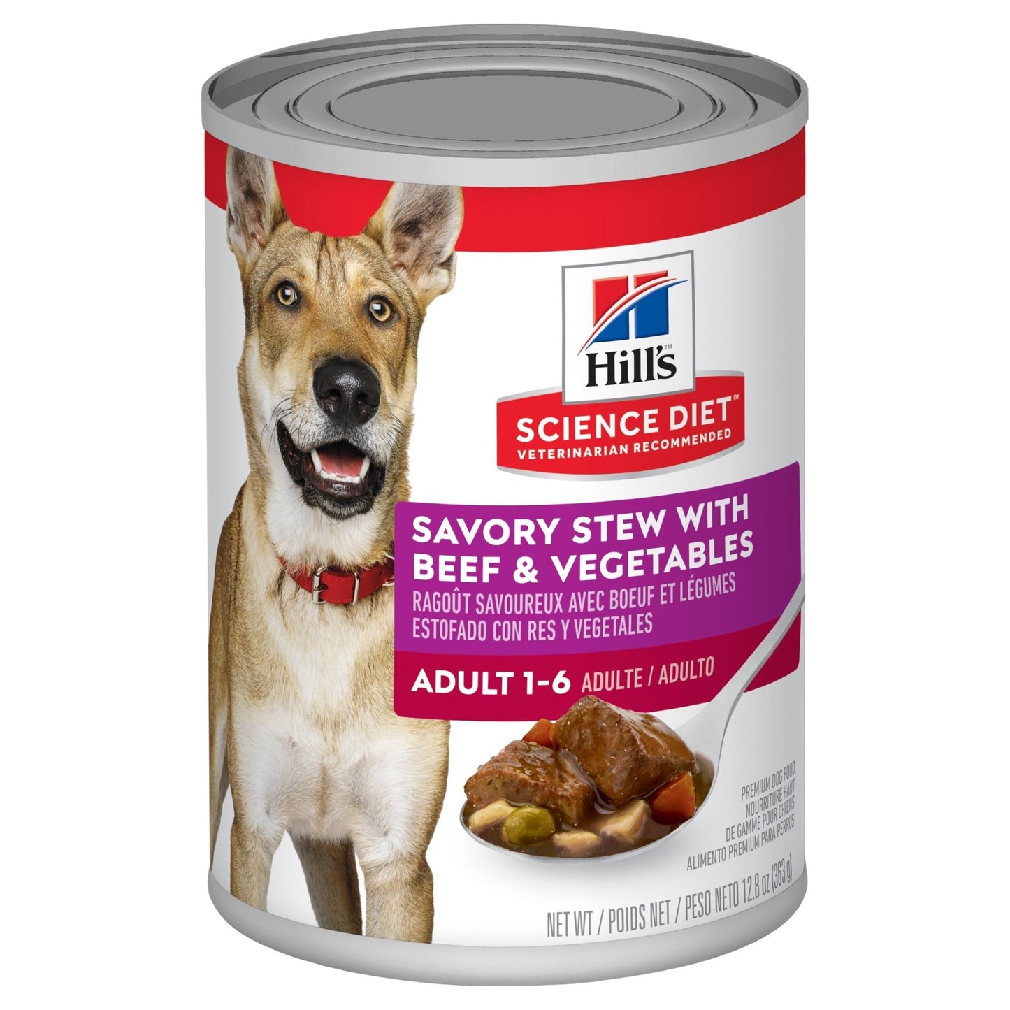 Hill's Science Diet Adult Savory Stew Beef & Vegetable Canned Dog Food 12x363g - Woonona Petfood & Produce
