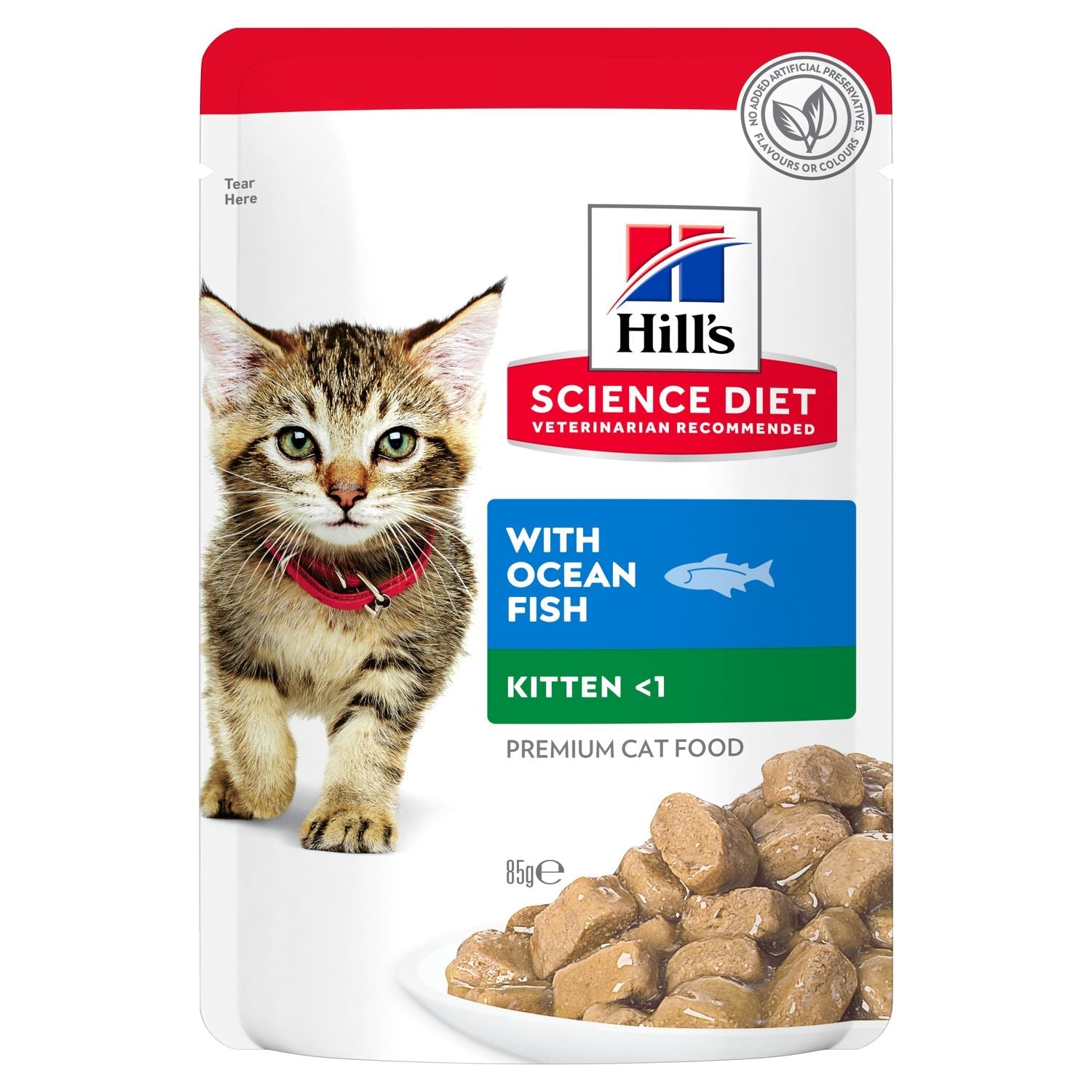 Hill's Science Diet Kitten Healthy Development Ocean Fish Cat Food pouches 12x85g - Woonona Petfood & Produce