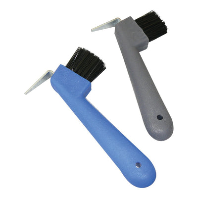 Hoof Pick With Brush - Metal