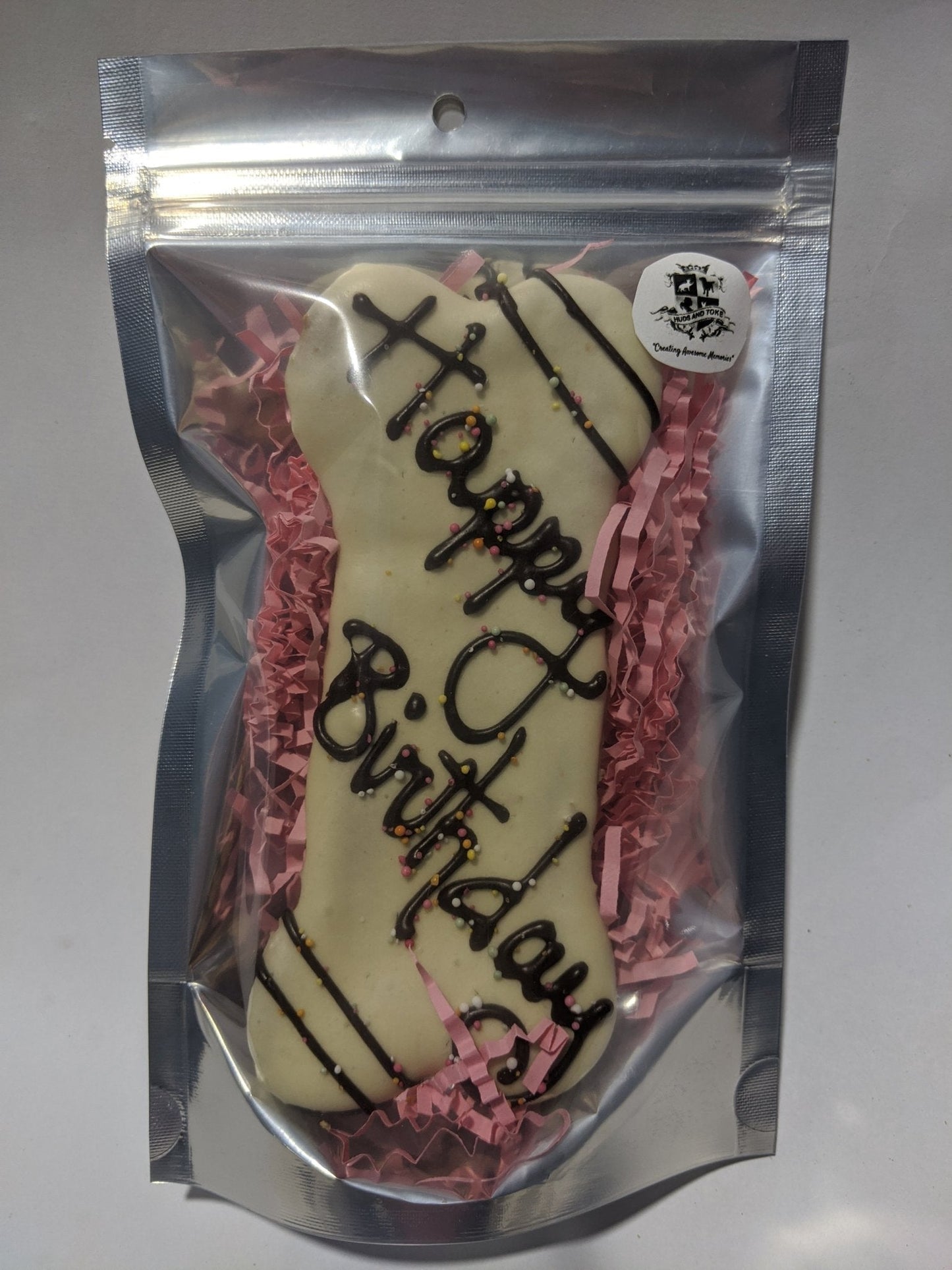 Huds & Toke Birthday Bone Cookie Large - Woonona Petfood & Produce