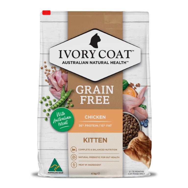 Ivory Coat Grain Free Cat Kitten Food Chicken - Woonona Petfood & Produce