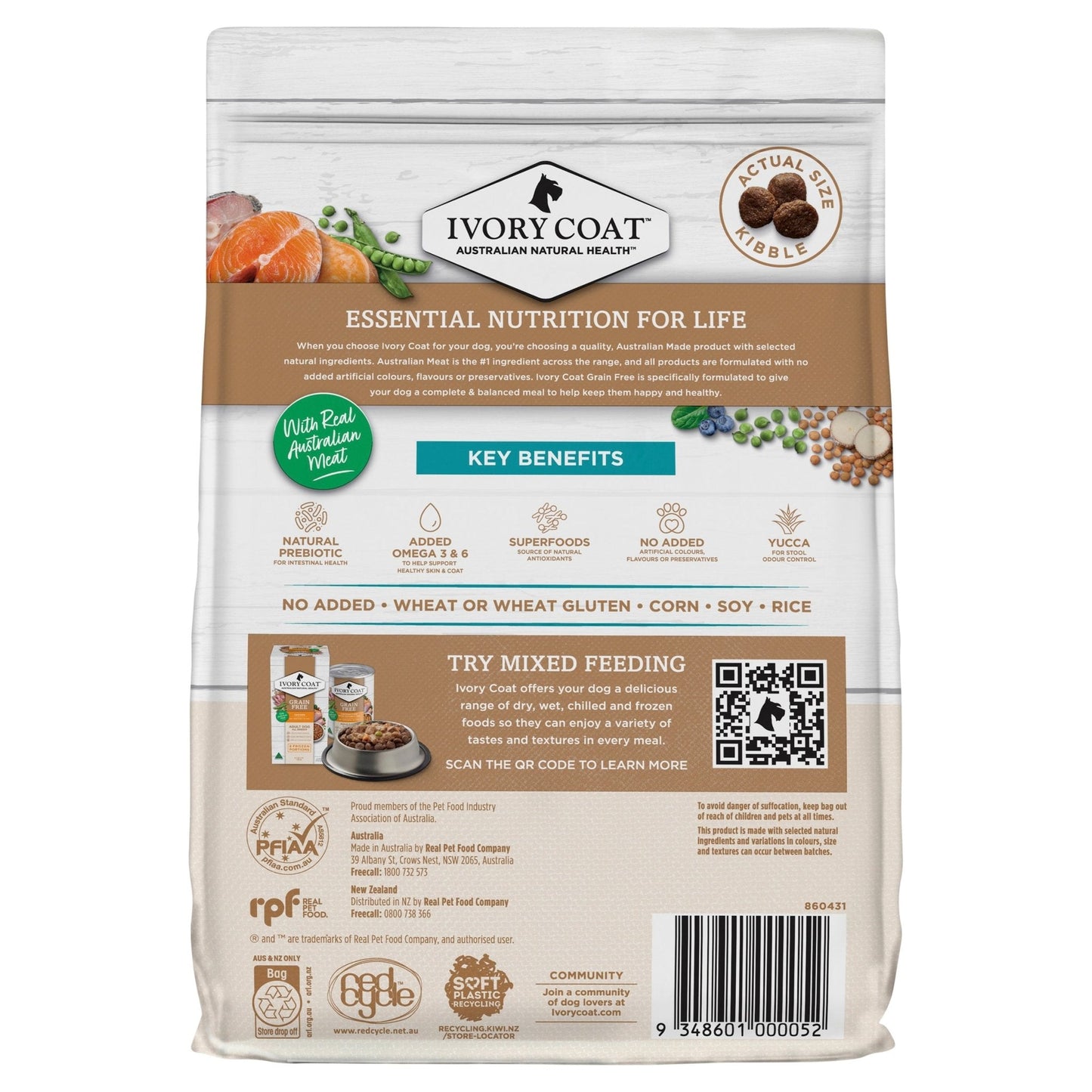 Ivory Coat Grain Free Dry Dog Food Ocean Fish and Salmon - Woonona Petfood & Produce