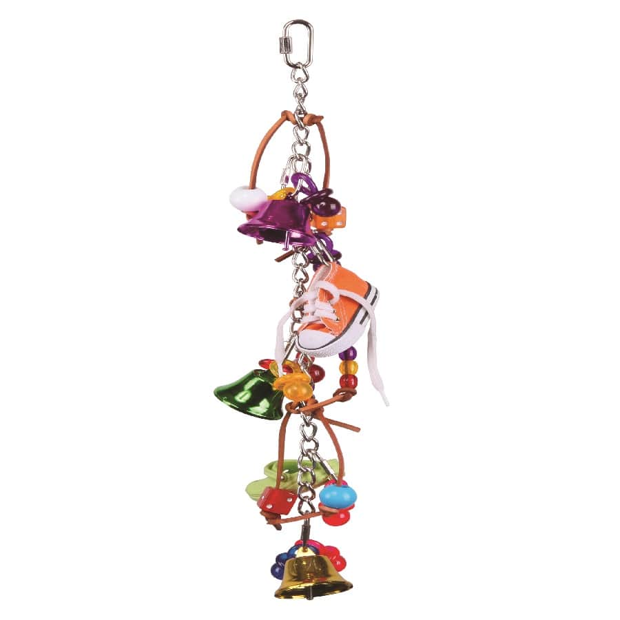 Kazoo Bird Toy With Sneakers & Bells Xlarge - Woonona Petfood & Produce