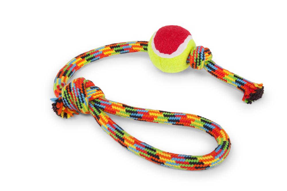 Kazoo Braided Knot Sling Tennis Ball - Woonona Petfood & Produce