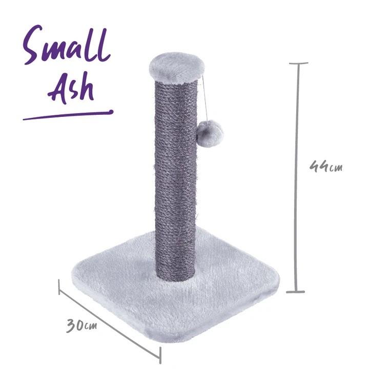 Kazoo Cat Scratch Post Ash Plush - Woonona Petfood & Produce