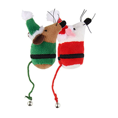 Kazoo Christmas Kitty Jingle Mice 2 Pack - Woonona Petfood & Produce