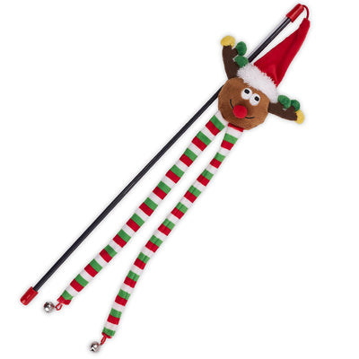 Kazoo Christmas Kitty Rudolph Wand/Teaser - Woonona Petfood & Produce