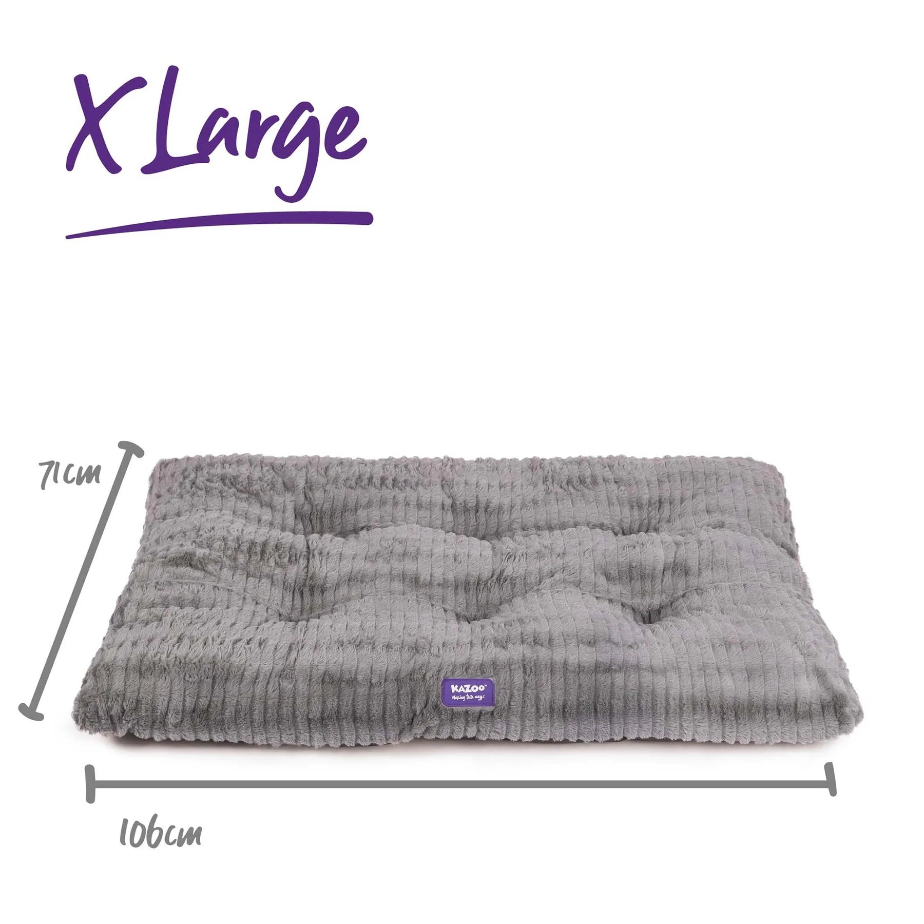 Kazoo Dog Bed Storm Pillow Cool Grey - Woonona Petfood & Produce