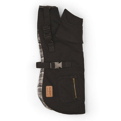 Kazoo Dog Coat Aussie Oilskin Black