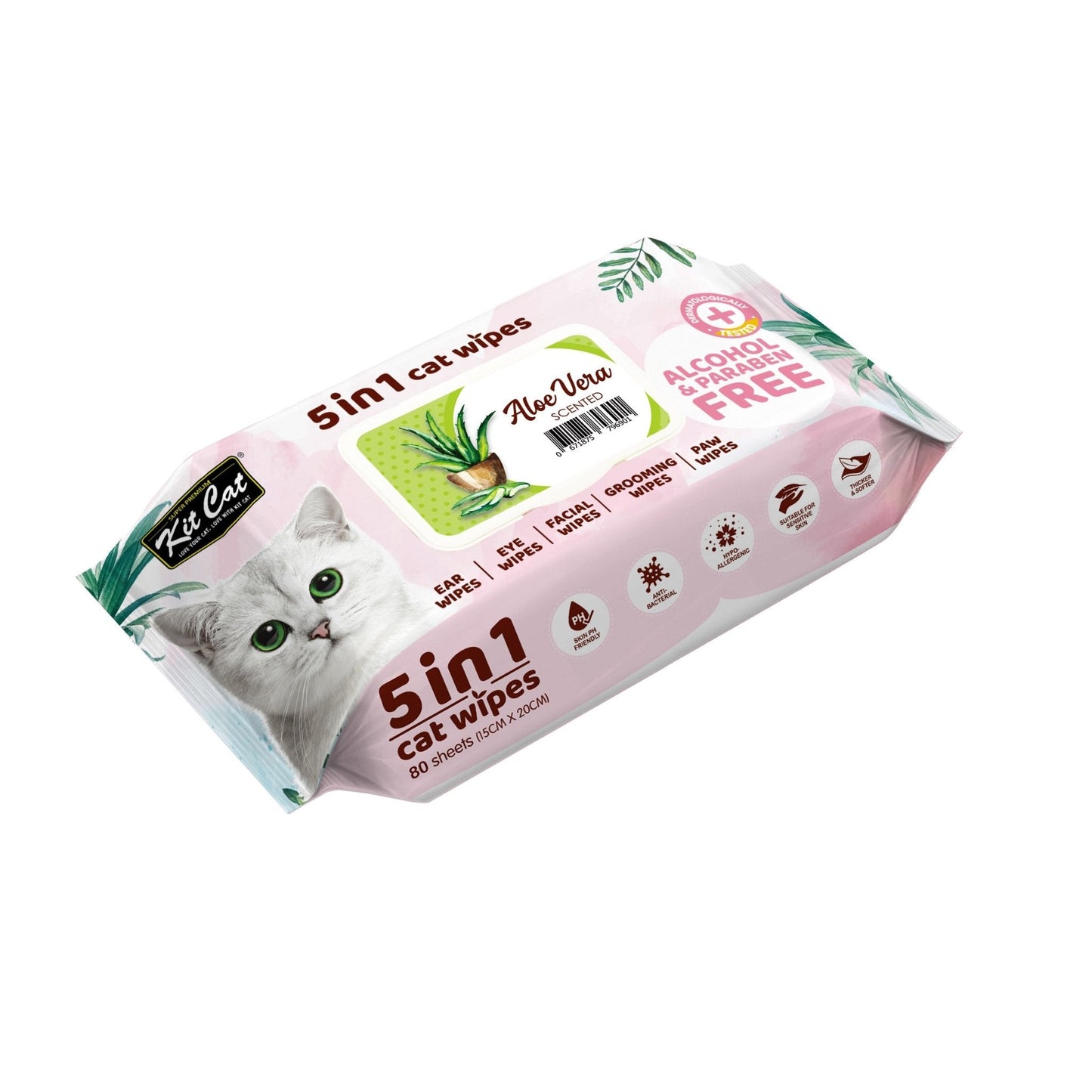 Kit Cat Antibacterial Wipes for Cats 80 Sheets - Woonona Petfood & Produce