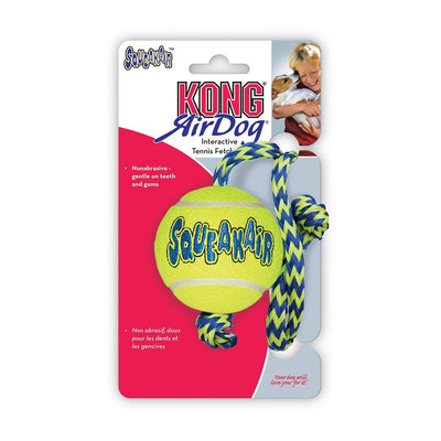 Kong Air Squeaker Ball With Rope Medium - Woonona Petfood & Produce