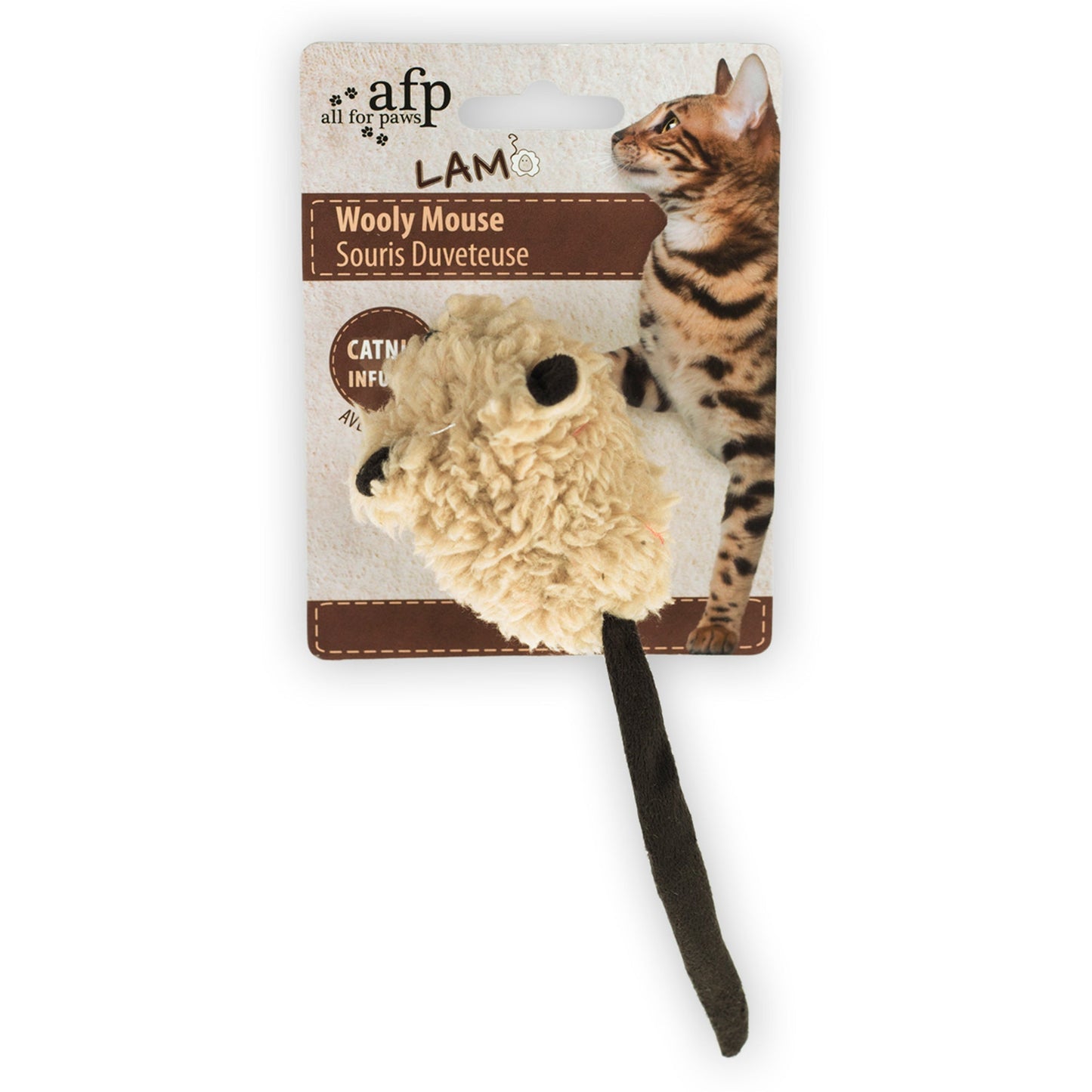 LAM CAT Wooley Lamb Mouse with Soundchip - Woonona Petfood & Produce