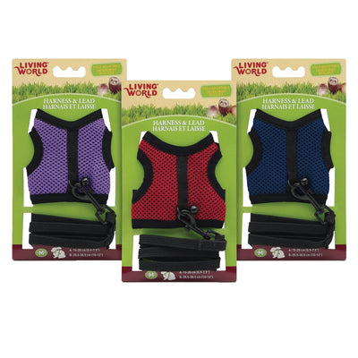 Living World Small Animal Fabric Harness/Lead Set