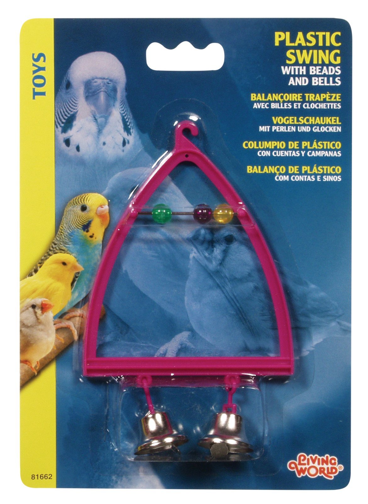 Living World Plastic Swing With Bells - Woonona Petfood & Produce