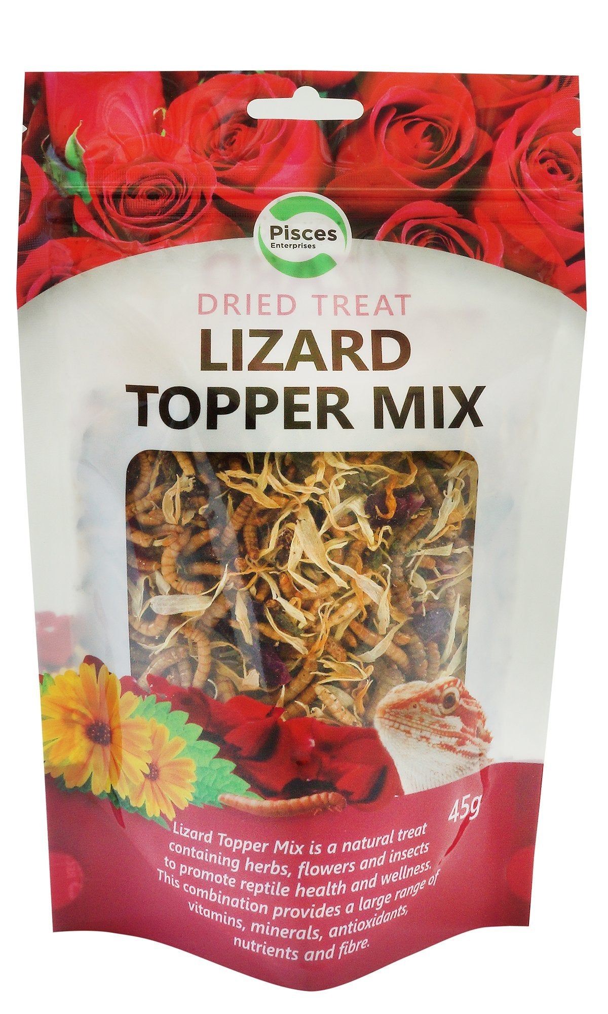 Lizard Topper Mix Pisces 45g - Woonona Petfood & Produce