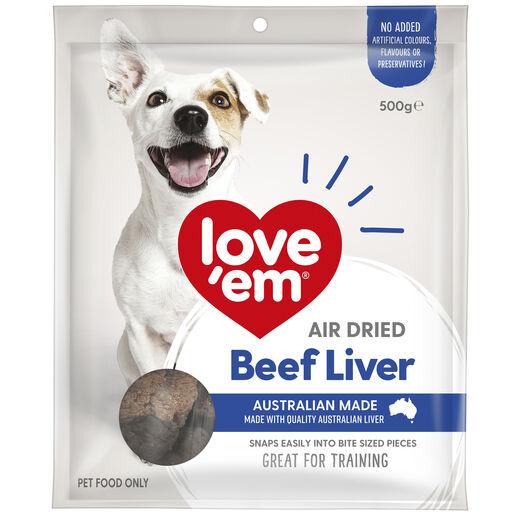 Love Em Air Dried Beef Liver Dog Treats - Woonona Petfood & Produce