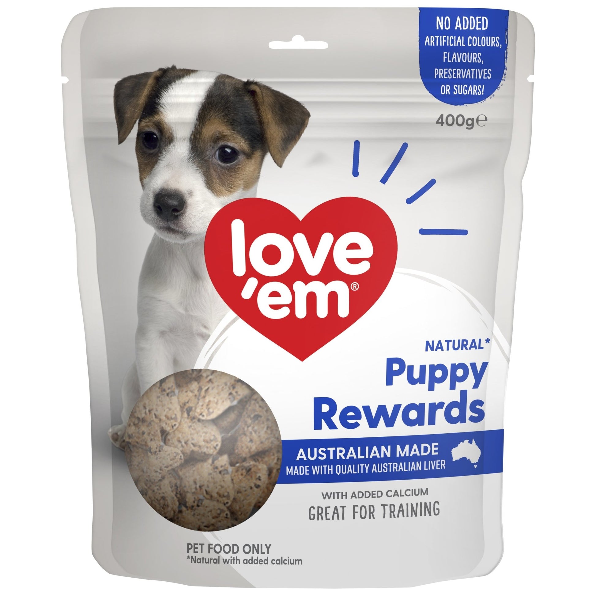 Love Em Liver Puppy Reward Treats - Woonona Petfood & Produce