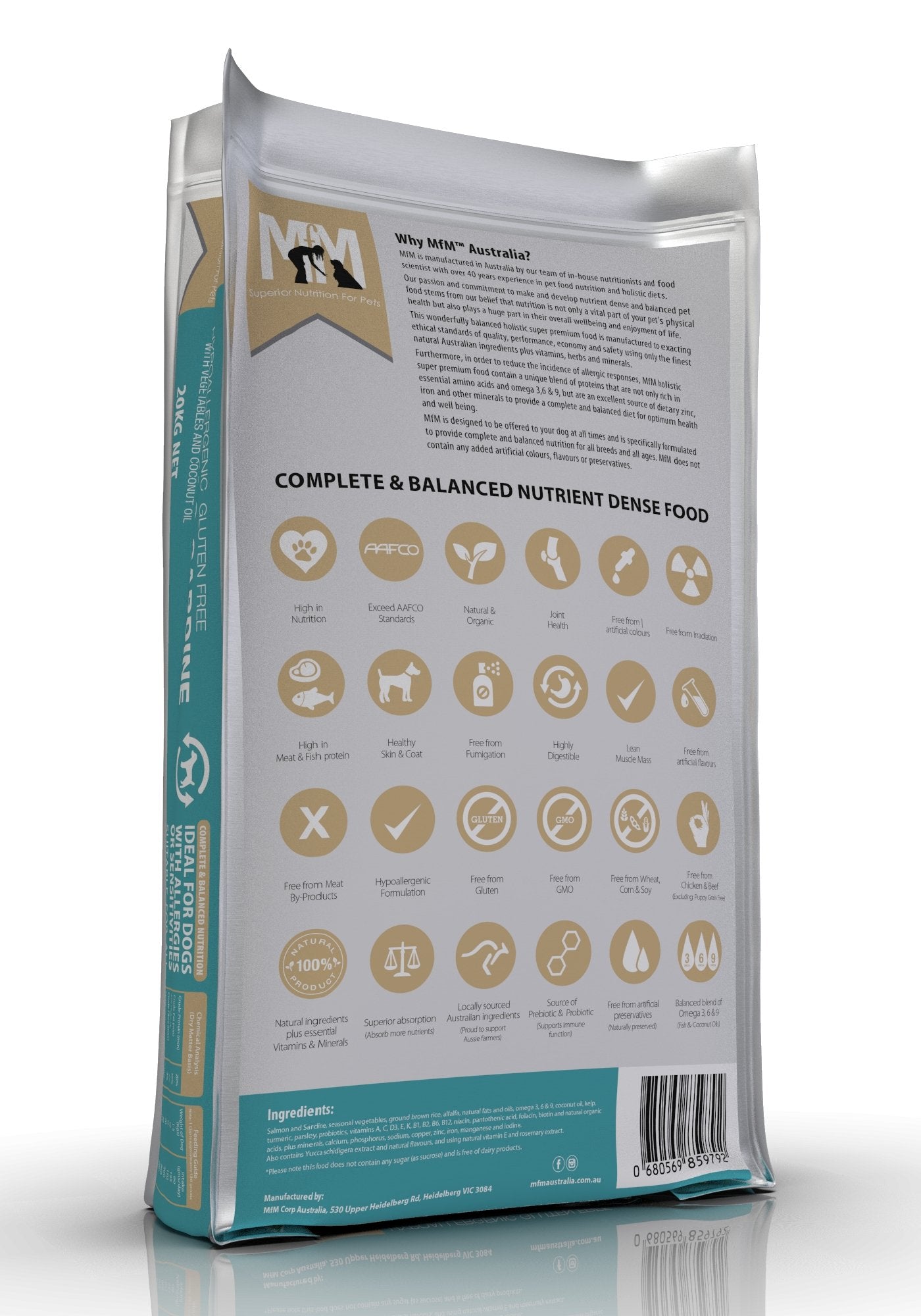 Meals For Mutts Dog Salmon Sardine 2.5kg - Woonona Petfood & Produce