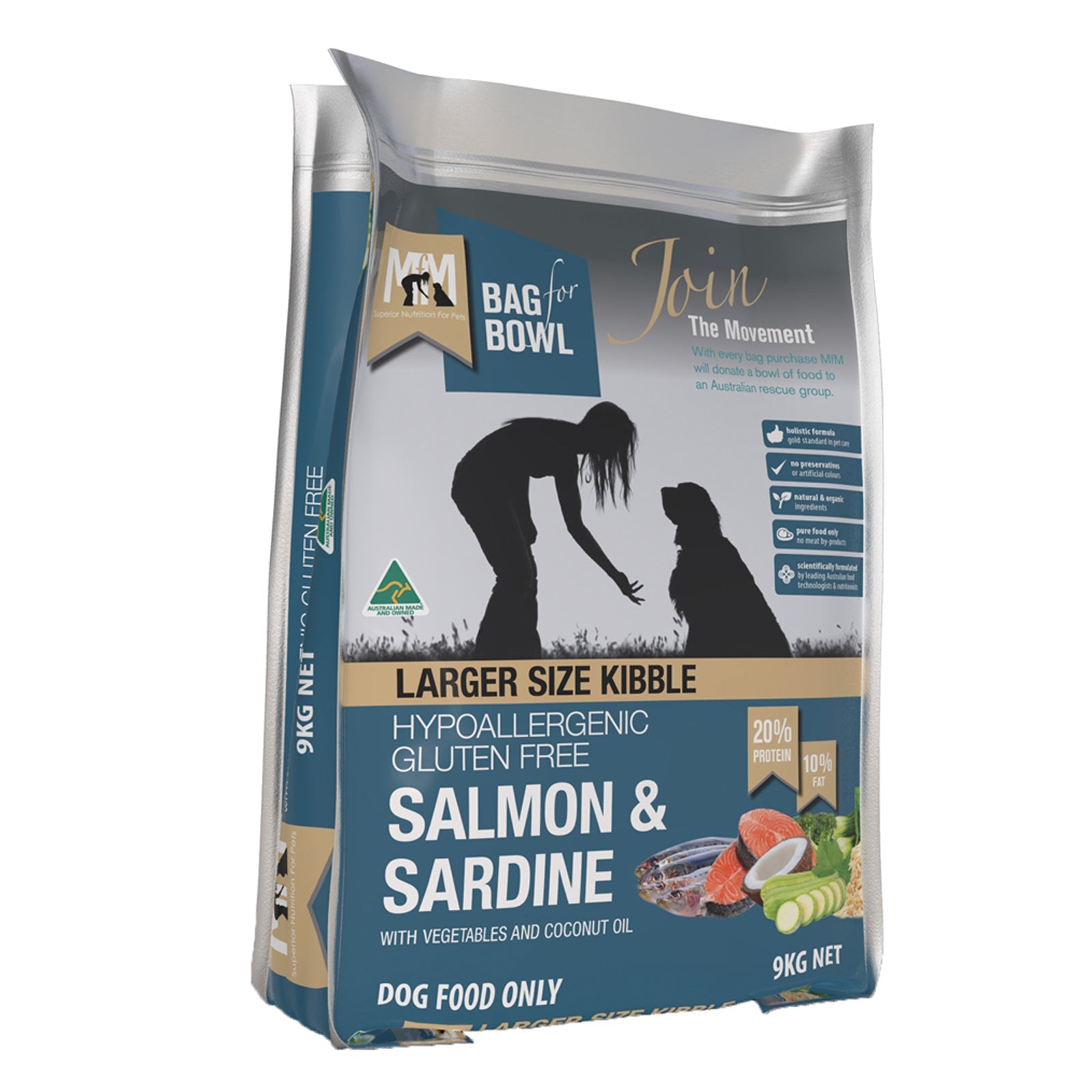 Meals For Mutts Dry Dog Food Large Breed Salmon & Sardine 9kg - Woonona Petfood & Produce