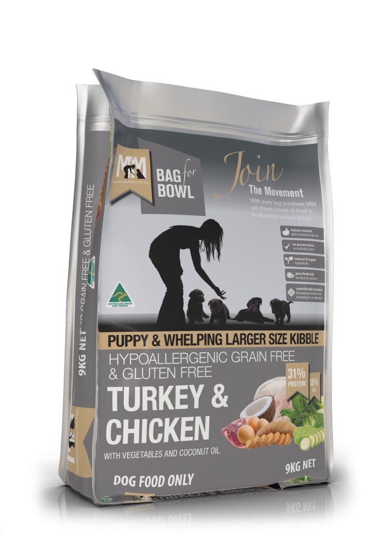 Meals For Mutts Grain Free Puppy Large Breed Turkey & Chicken - Woonona Petfood & Produce