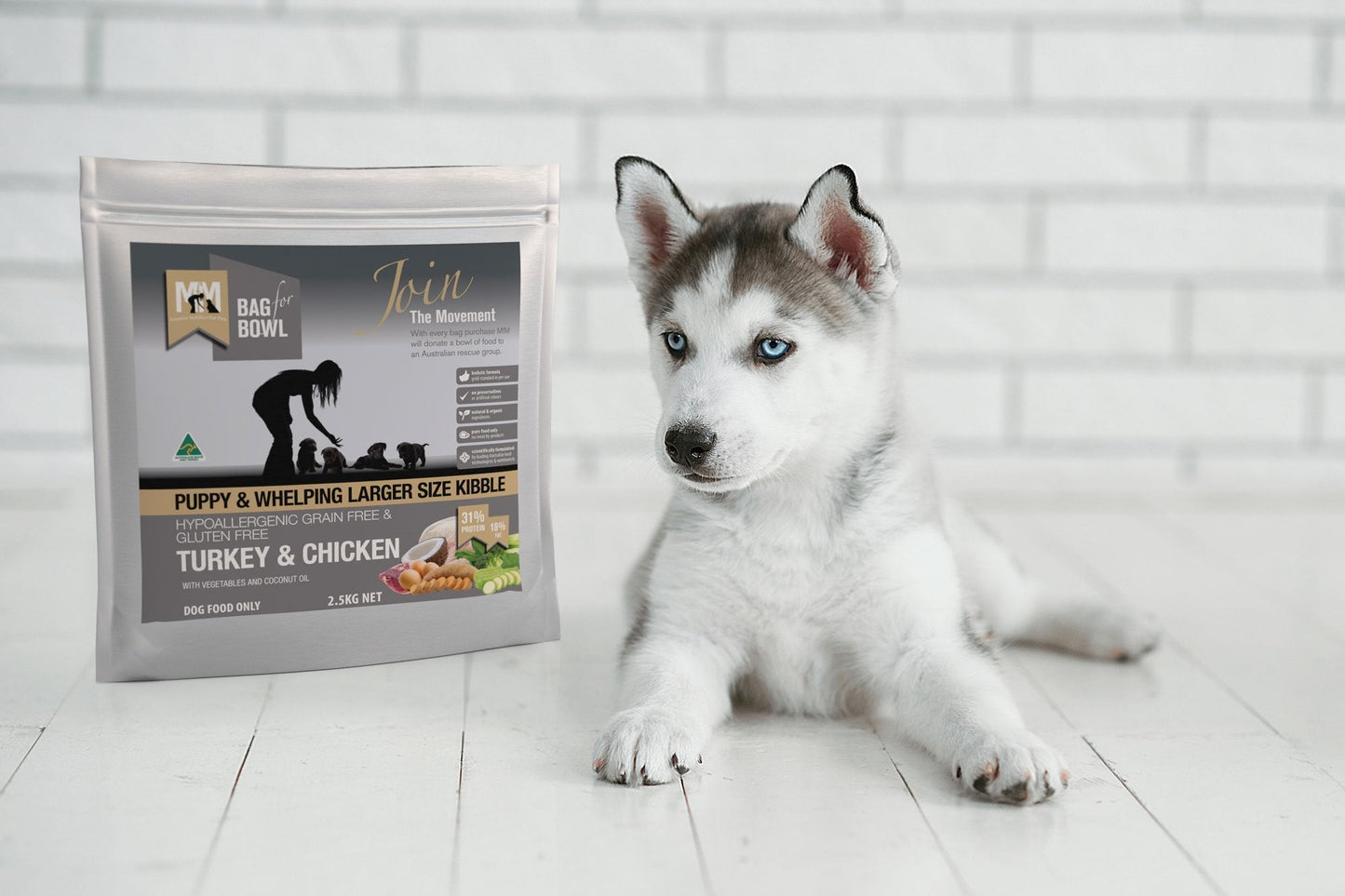 Meals For Mutts Grain Free Puppy Large Turkey & Chicken 2.5kg - Woonona Petfood & Produce