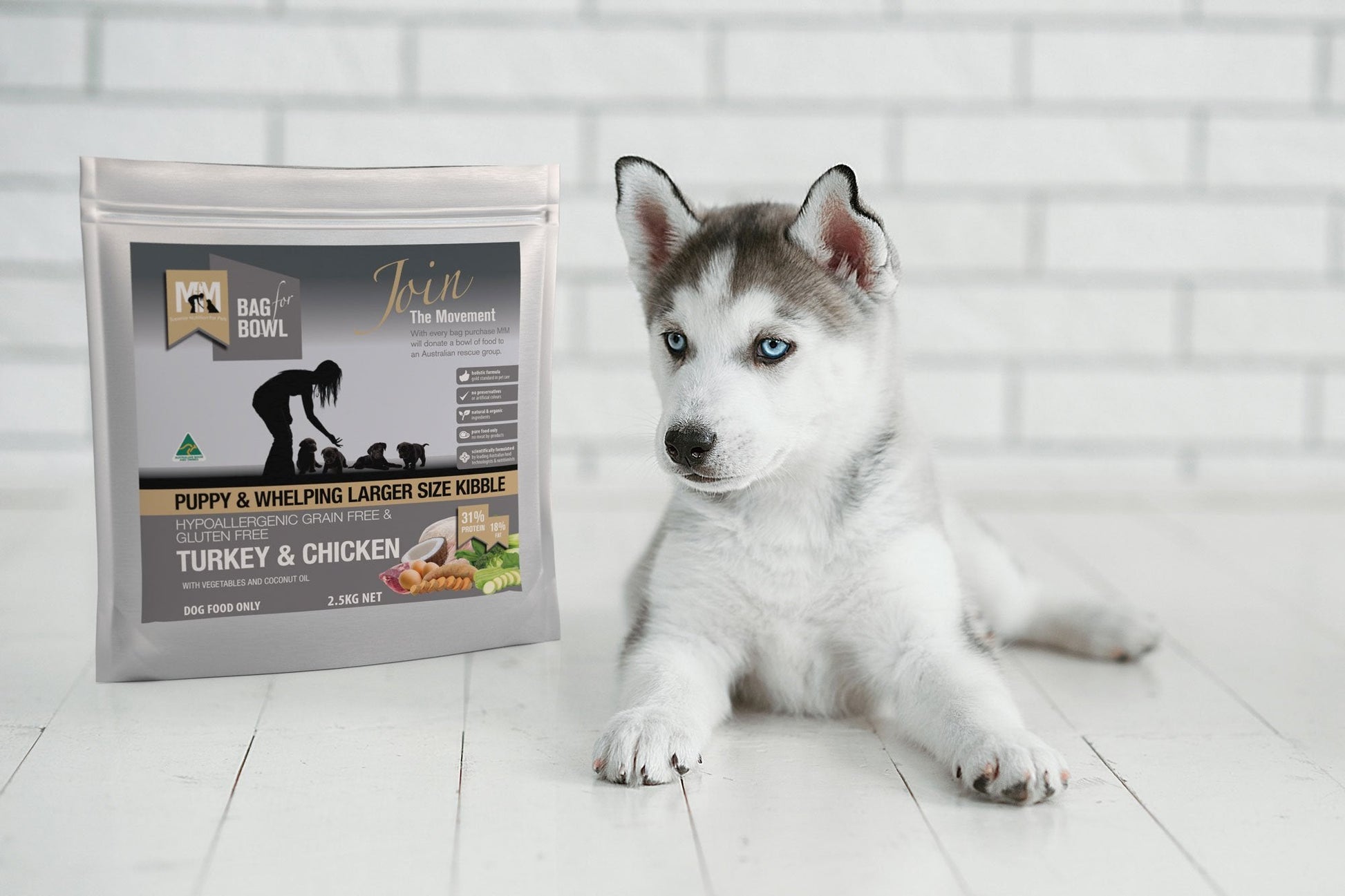 Meals For Mutts Grain Free Puppy Large Turkey & Chicken 2.5kg - Woonona Petfood & Produce