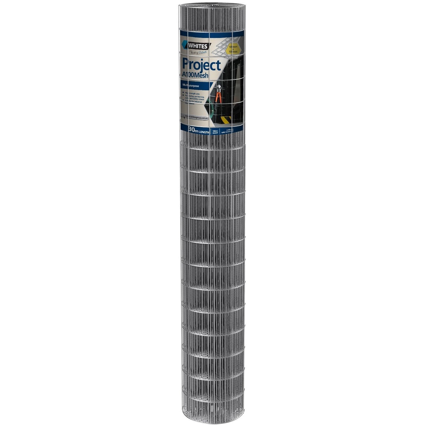 Mesh 1800mm 100mm x 100mm x 2.0mm x 30 Metres Whites - Woonona Petfood & Produce