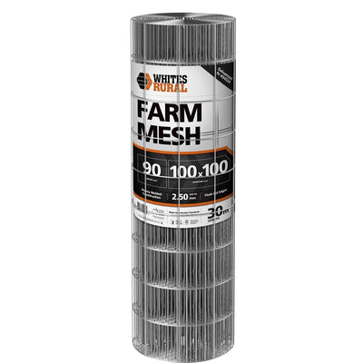 Mesh Heavy 900mm 100x100x2.5m 30M Whites