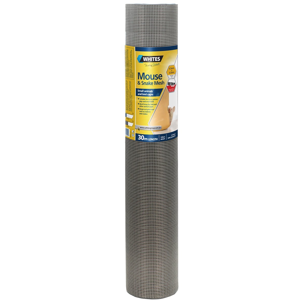 Mouse & Snake Mesh 1200 X6.5x6.5 X.63x30m Whites - Woonona Petfood & Produce