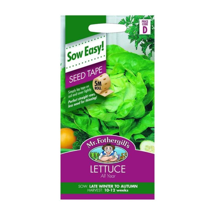 Mr Fothergills Lettuce All Year Round Seed Tape - Woonona Petfood & Produce