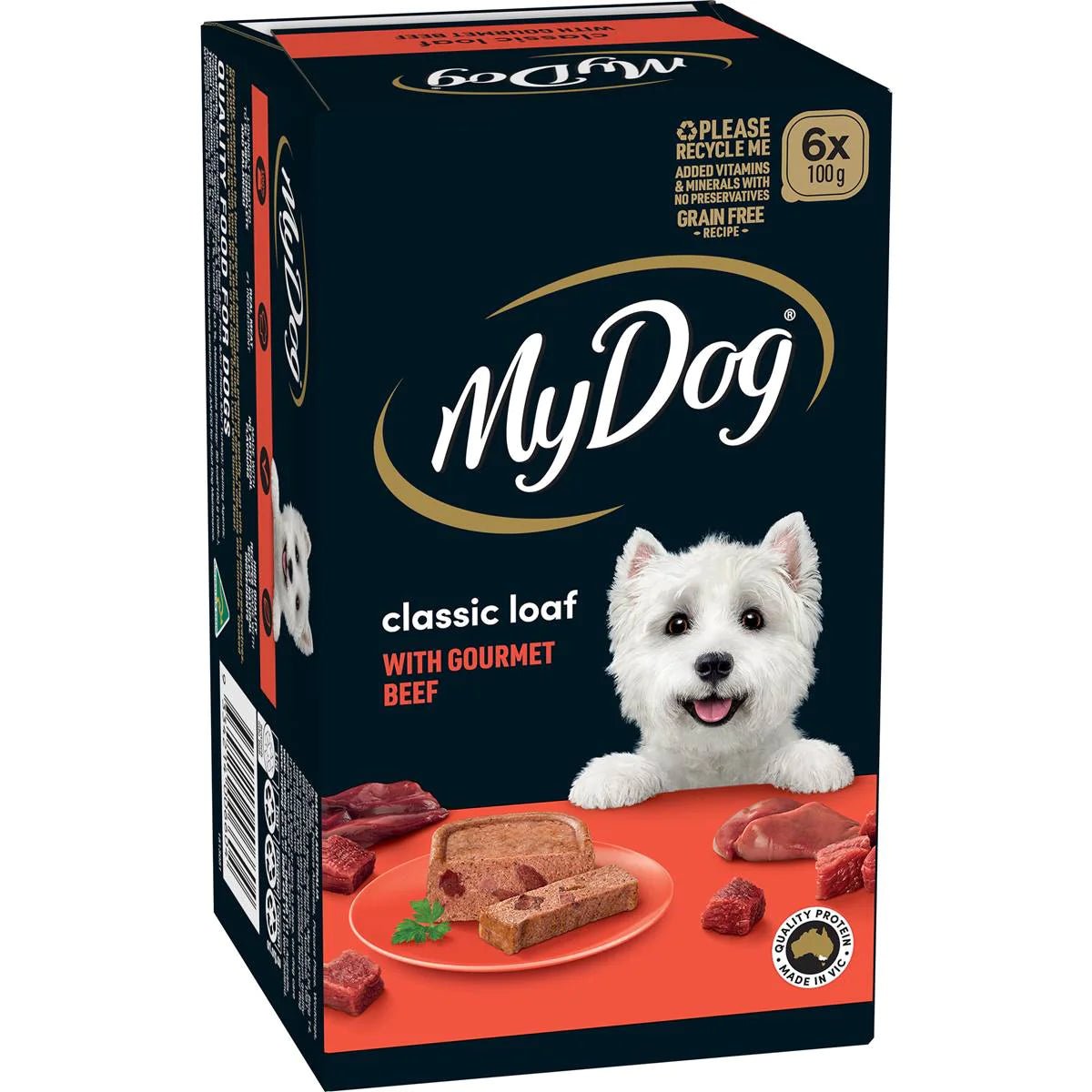 My Dog Wet Dog Food Gourmet Beef 6x100g - Woonona Petfood & Produce