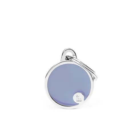 My Family Pet Tag Basic Handmade Circle Lilac Small - Woonona Petfood & Produce