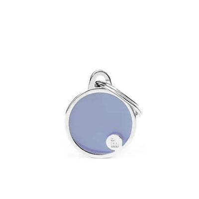 My Family Pet Tag Handmade Circle Lilac Small