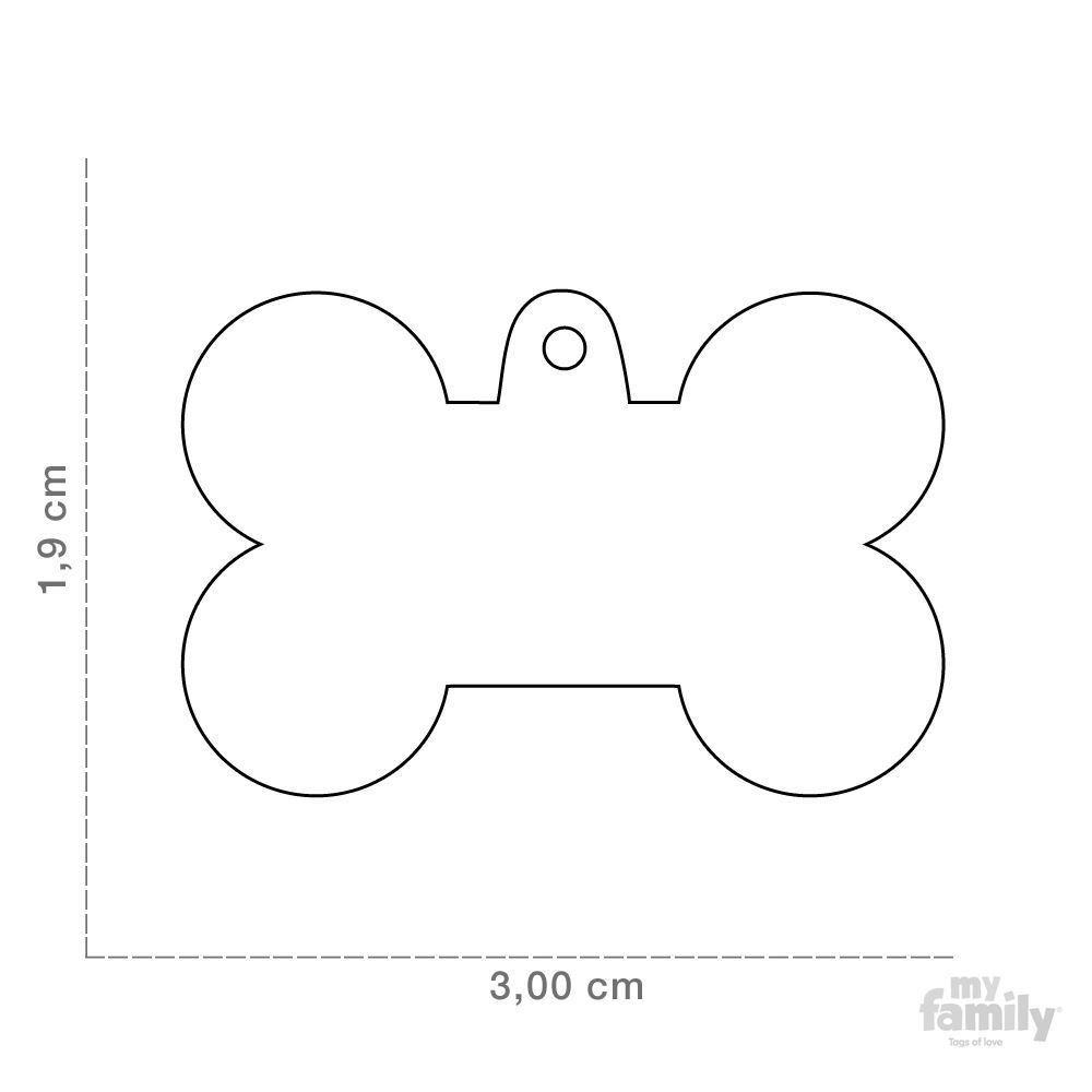 My Friends Pet Tag Basic Bone Chrome - Woonona Petfood & Produce