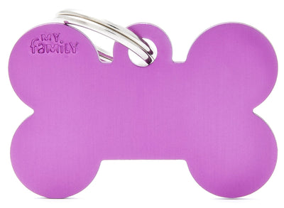 My Family Pet Tag Basic Bone Purple