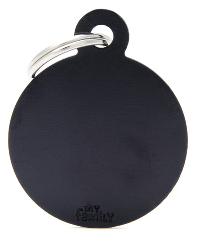My Family Pet Tag Basic Circle Black