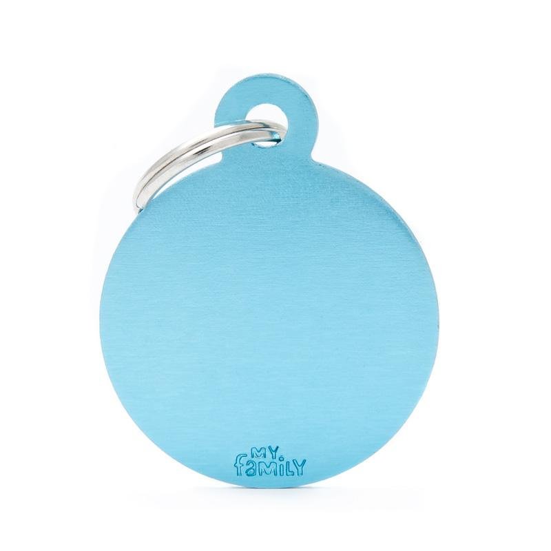 My Friends Pet Tag Basic Circle Light Blue - Woonona Petfood & Produce