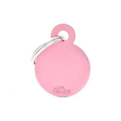 My Family Pet Tag Basic Circle Pink
