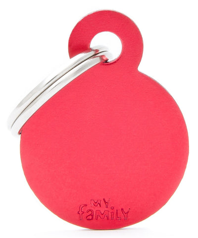 My Family Pet Tag Basic Circle Red