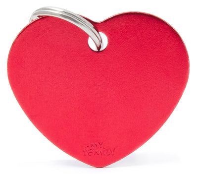 My Family Pet Tag Basic Heart Red