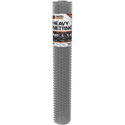 Netting Heavy 1800mm 4mm x 1.4mm x 50m Whites