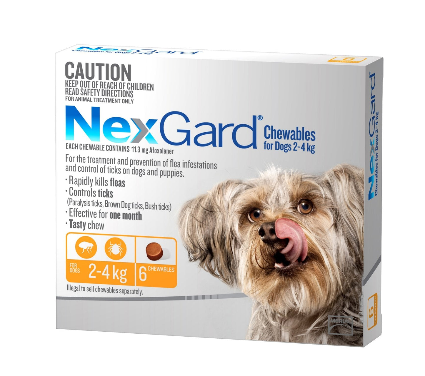 Nexgard Small 2.0-4kg 3 Chews - Woonona Petfood & Produce