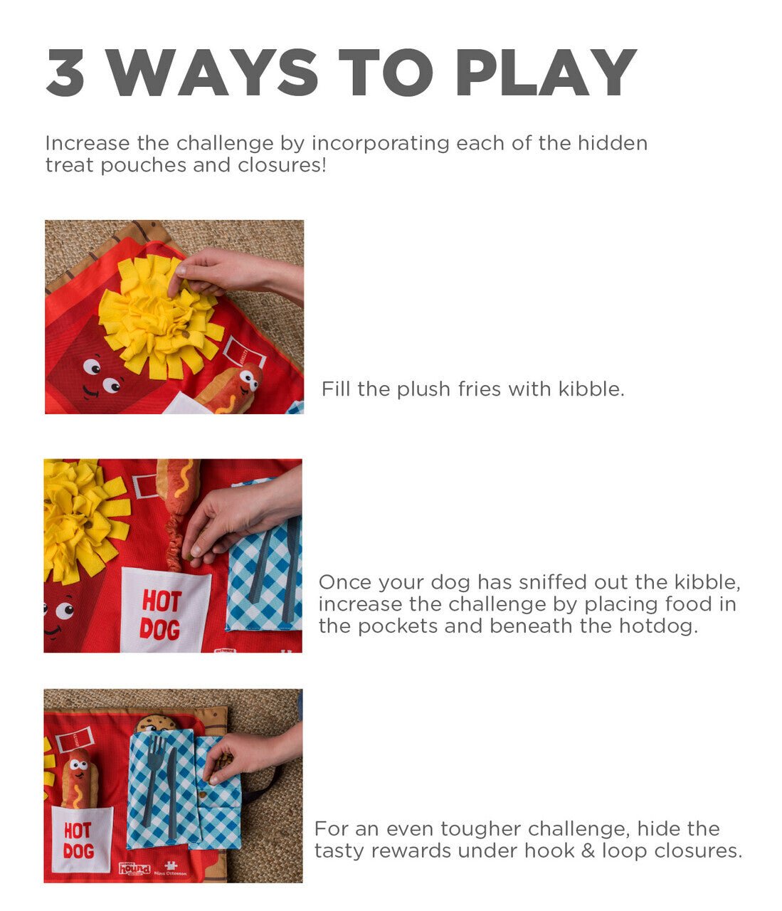 Nina Ottosson Interactive Snuffle Activity Puzzle Mat for Dogs Fast Food - Woonona Petfood & Produce