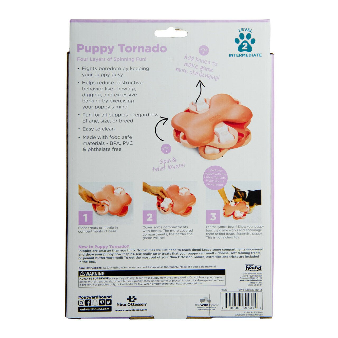 Nina Ottosson Smart Tornado Interactive Puzzle Dog Toy for Puppies - Woonona Petfood & Produce