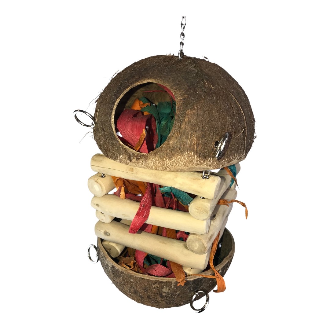 Ninos Java Bird Toy Natural Baffle Cage - Woonona Petfood & Produce