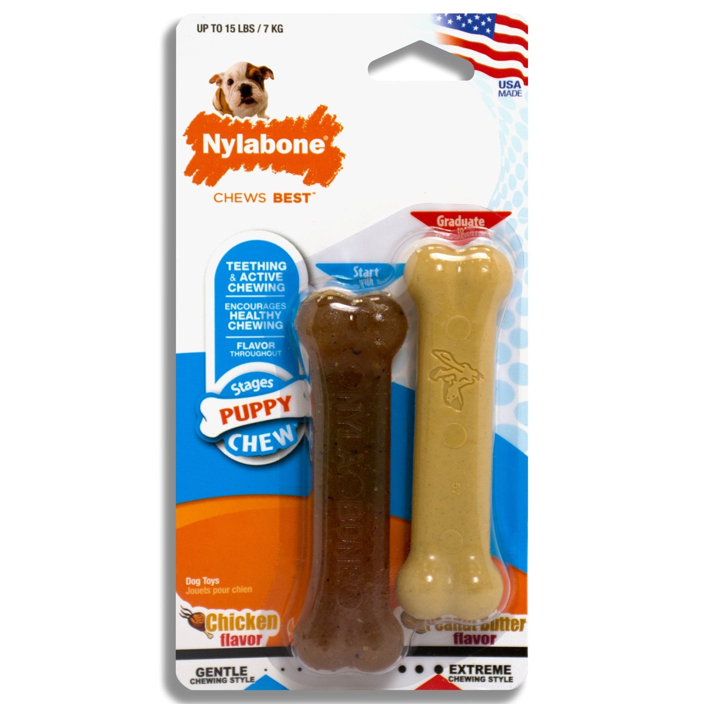 Nylabone Variety Puppy Twin Pack - Petite - Woonona Petfood & Produce